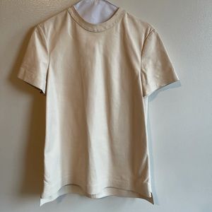 Proenza Schouler Beige Leather Shirt Small Sample